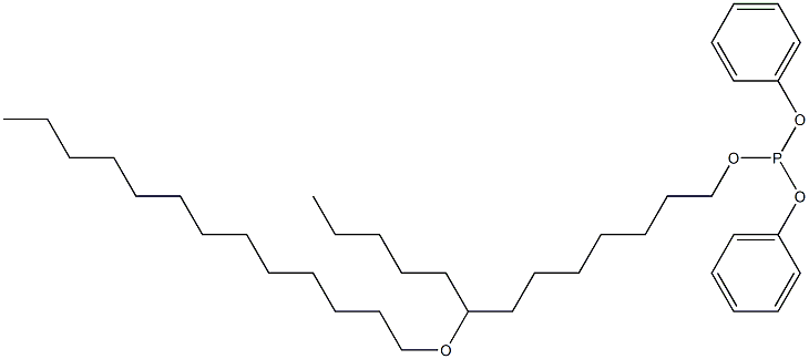 Phosphorous acid 8-(tridecyloxy)tridecyldiphenyl ester Struktur