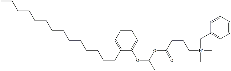 N,N-Dimethyl-N-benzyl-N-[3-[[1-(2-tetradecylphenyloxy)ethyl]oxycarbonyl]propyl]aminium Struktur