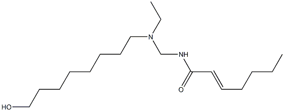 N-[[N-Ethyl-N-(8-hydroxyoctyl)amino]methyl]-2-heptenamide Struktur