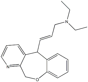 5,11-Dihydro-5-[(E)-3-diethylamino-1-propenyl][1]benzoxepino[3,4-b]pyridine Struktur