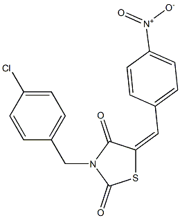 5-(4-Nitrobenzylidene)-3-(4-chlorobenzyl)thiazolidine-2,4-dione Struktur