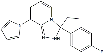 2,3-Dihydro-3-ethyl-3-(4-fluorophenyl)-8-(1H-pyrrol-1-yl)-1,2,4-triazolo[4,3-a]pyridine Struktur