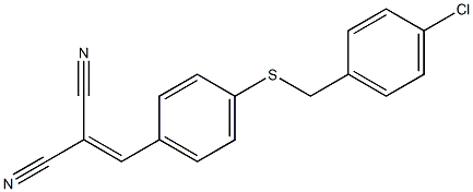 p-(p-Chlorobenzylthio)benzylidenemalononitrile Struktur