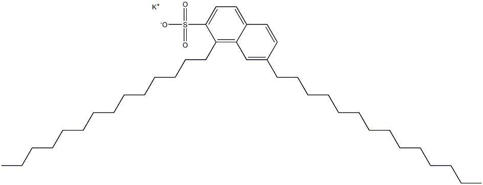 1,7-Ditetradecyl-2-naphthalenesulfonic acid potassium salt Struktur