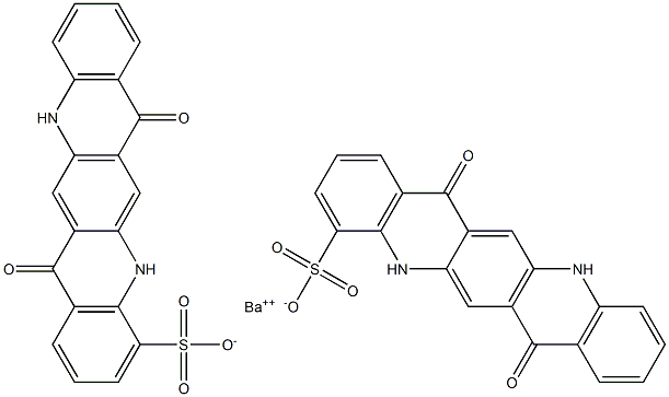 Bis[5,7,12,14-tetrahydro-7,14-dioxoquino[2,3-b]acridine-4-sulfonic acid]barium salt Struktur