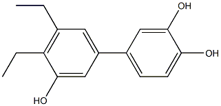 4',5'-Diethyl-1,1'-biphenyl-3,3',4-triol Struktur