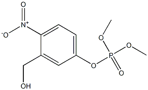 Phosphoric acid dimethyl 3-(hydroxymethyl)-4-nitrophenyl ester Struktur