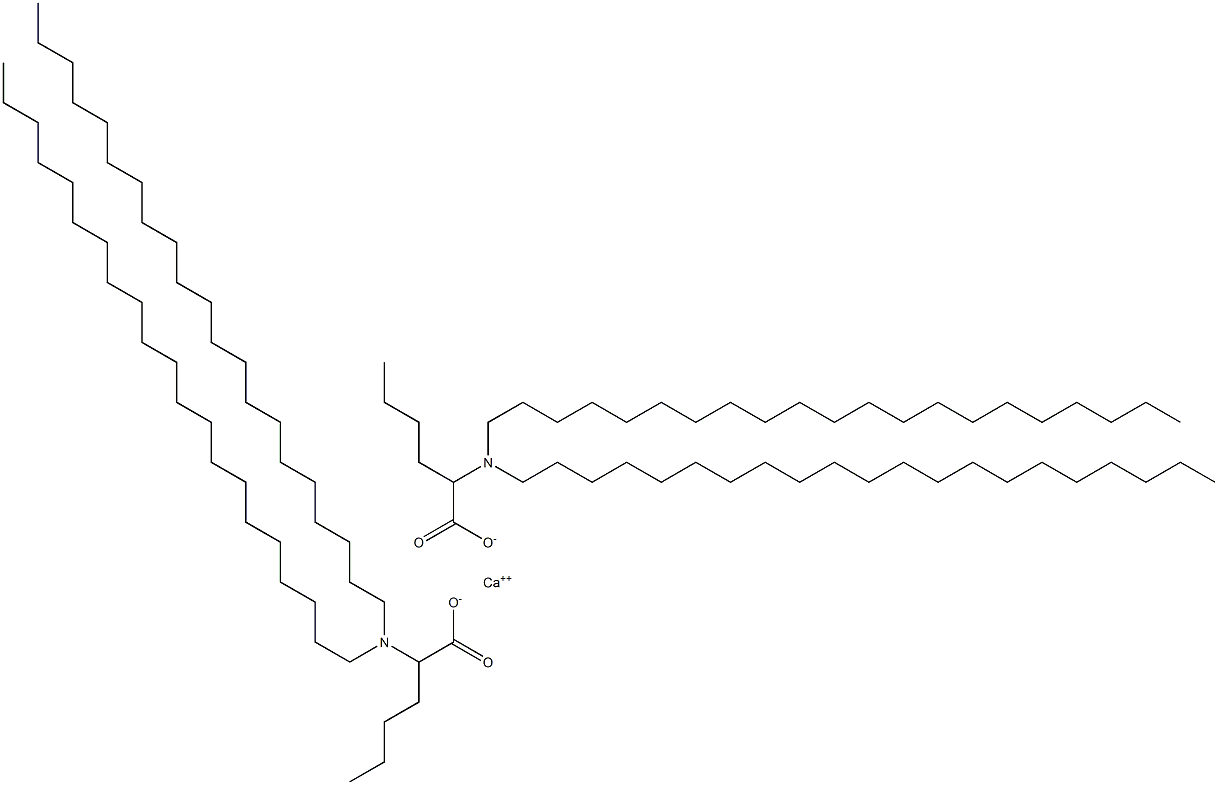 Bis[2-(dihenicosylamino)hexanoic acid]calcium salt Struktur