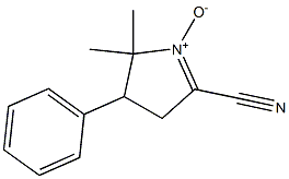 2-Cyano-5,5-dimethyl-4-phenyl-1-pyrroline 1-oxide Struktur