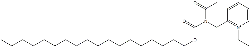 2-[N-Acetyl-N-(octadecyloxycarbonyl)aminomethyl]-1-ethylpyridinium Struktur