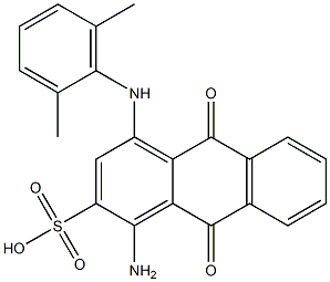 1-Amino-4-[(2,6-dimethylphenyl)amino]-9,10-dihydro-9,10-dioxo-2-anthracenesulfonic acid Struktur