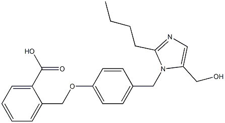 2-[4-(2-Butyl-5-hydroxymethyl-1H-imidazol-1-ylmethyl)phenoxymethyl]benzoic acid Struktur