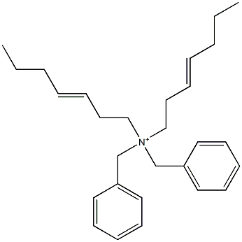 Di(3-heptenyl)dibenzylaminium Struktur