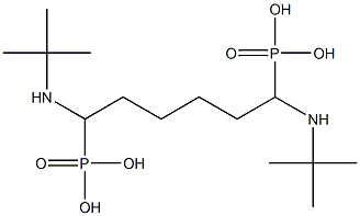 [1,6-Bis(tert-butylamino)hexane-1,6-diyl]bisphosphonic acid Struktur