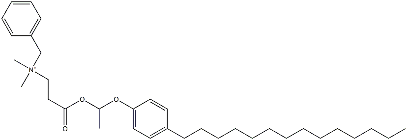 N,N-Dimethyl-N-benzyl-N-[2-[[1-(4-tetradecylphenyloxy)ethyl]oxycarbonyl]ethyl]aminium Struktur