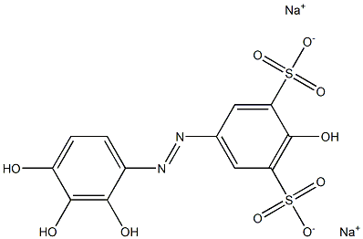 2-Hydroxy-5-[(2,3,4-trihydroxyphenyl)azo]-1,3-benzenedisulfonic acid disodium salt Struktur