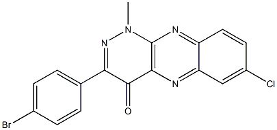 3-(4-Bromophenyl)-7-chloro-1-methylpyridazino[3,4-b]quinoxalin-4(1H)-one Struktur