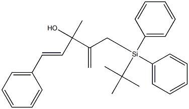 4-[[Diphenyl(tert-butyl)silyl]methyl]-1-phenyl-3-methyl-1,4-pentadien-3-ol Struktur