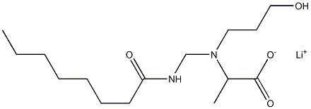 2-[N-(3-Hydroxypropyl)-N-(octanoylaminomethyl)amino]propionic acid lithium salt Struktur