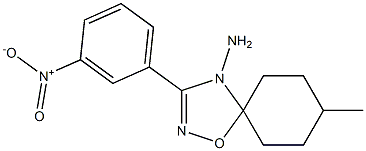 3-(3-Nitrophenyl)-5,5-(3-methylpentamethylene)-1,2,4-oxadiazol-4(5H)-amine Struktur