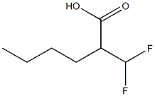 2-(Difluoromethyl)hexanoic acid Struktur