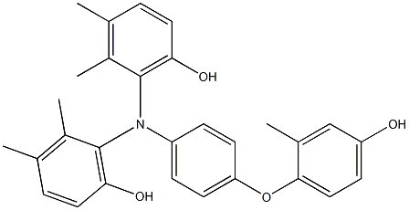 N,N-Bis(6-hydroxy-2,3-dimethylphenyl)-4-(4-hydroxy-2-methylphenoxy)benzenamine Struktur