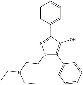 1-[2-(Diethylamino)ethyl]-3,5-diphenyl-1H-pyrazol-4-ol Struktur