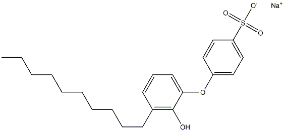 2'-Hydroxy-3'-decyl[oxybisbenzene]-4-sulfonic acid sodium salt Struktur