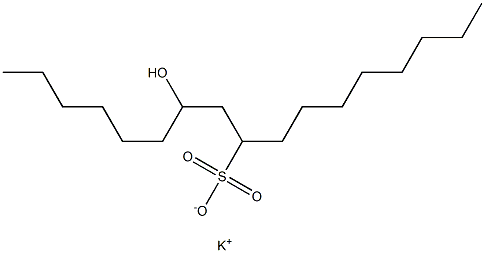 7-Hydroxyheptadecane-9-sulfonic acid potassium salt Struktur