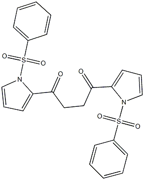 1,4-Bis(1-phenylsulfonyl-1H-pyrrol-2-yl)butane-1,4-dione Struktur