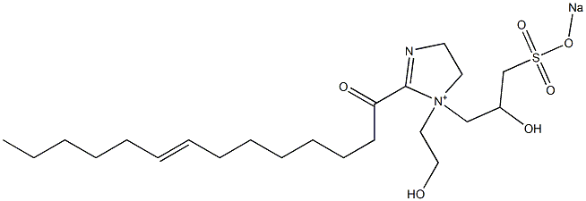 1-(2-Hydroxyethyl)-1-[2-hydroxy-3-(sodiooxysulfonyl)propyl]-2-(8-tetradecenoyl)-2-imidazoline-1-ium Struktur