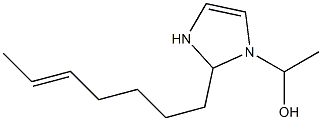 1-(1-Hydroxyethyl)-2-(5-heptenyl)-4-imidazoline Struktur