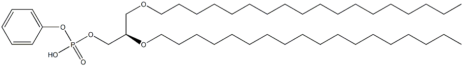 (+)-Phosphoric acid hydrogen phenyl(R)-2,3-bis(octadecyloxy)propyl ester Struktur