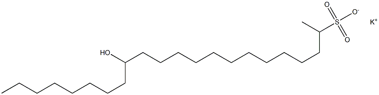 14-Hydroxydocosane-2-sulfonic acid potassium salt Struktur