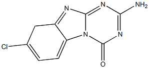 2-Amino-8-chloro-1,3,5-triazino[1,2-a]benzimidazol-4(9H)-one Struktur