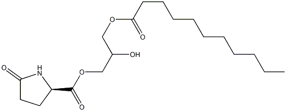 1-[(D-Pyroglutamoyl)oxy]-2,3-propanediol 3-undecanoate Struktur