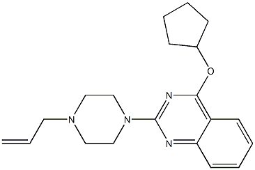 2-[4-(2-Propenyl)-1-piperazinyl]-4-cyclopentyloxyquinazoline Struktur