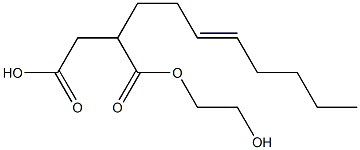 2-(3-Octenyl)succinic acid hydrogen 1-(2-hydroxyethyl) ester Struktur