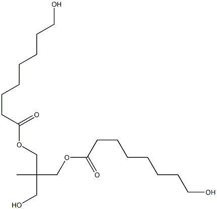 Bis(8-hydroxyoctanoic acid)2-(hydroxymethyl)-2-methyl-1,3-propanediyl ester Struktur