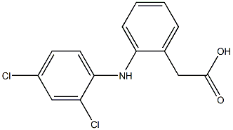 2-(2,4-Dichlorophenylamino)benzeneacetic acid Struktur