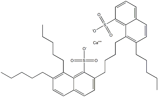 Bis(7,8-dipentyl-1-naphthalenesulfonic acid)calcium salt Struktur