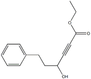 4-Hydroxy-6-phenyl-2-hexynoic acid ethyl ester Struktur