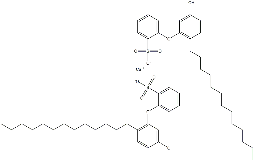 Bis(3'-hydroxy-6'-tridecyl[oxybisbenzene]-2-sulfonic acid)calcium salt Struktur