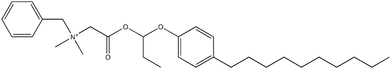 N,N-Dimethyl-N-benzyl-N-[[[1-(4-decylphenyloxy)propyl]oxycarbonyl]methyl]aminium Struktur