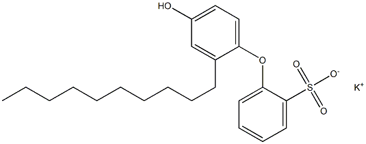 4'-Hydroxy-2'-decyl[oxybisbenzene]-2-sulfonic acid potassium salt Struktur