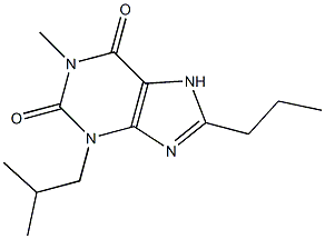 1-Methyl-3-isobutyl-8-propylxanthine Struktur