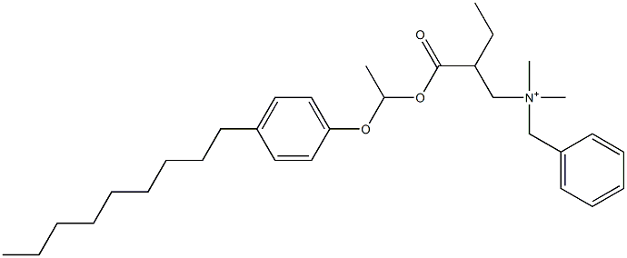 N,N-Dimethyl-N-benzyl-N-[2-[[1-(4-nonylphenyloxy)ethyl]oxycarbonyl]butyl]aminium Struktur