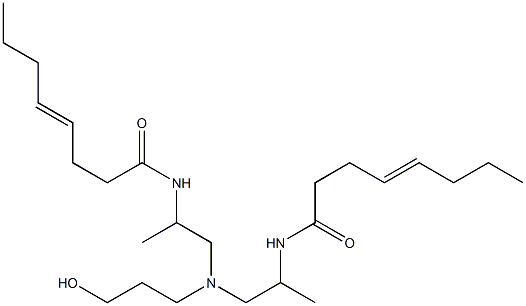 N,N'-[3-Hydroxypropyliminobis(1-methyl-2,1-ethanediyl)]bis(4-octenamide) Struktur