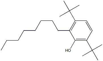 3,6-Di-tert-butyl-2-octylphenol Struktur