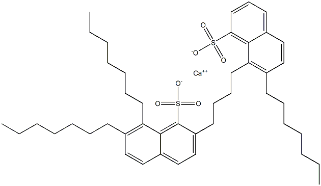 Bis(7,8-diheptyl-1-naphthalenesulfonic acid)calcium salt Struktur